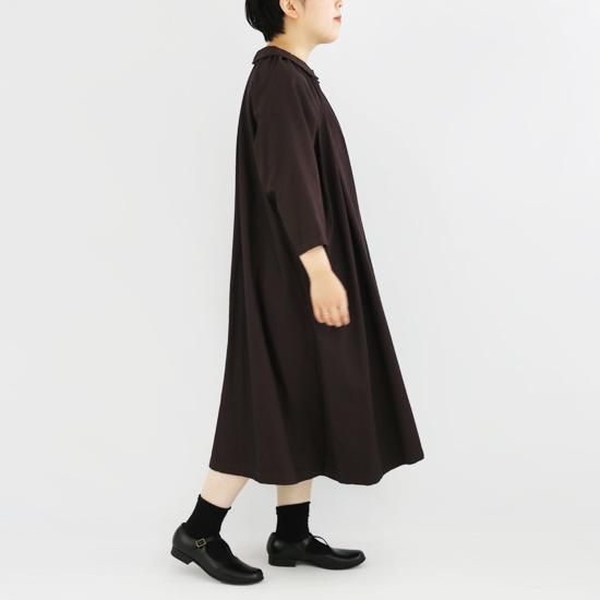 Atelier D Antan コットンギャザーワンピース Aimee Brown 322td471 Atelier D Antan コットンギャザーワンピース Aimee Brown 322td471