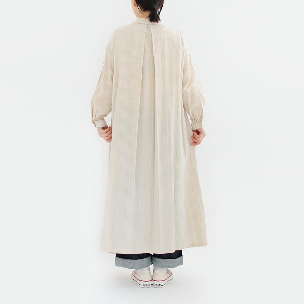 Yaeca Write コットンリネンシャツワンピース Natural Stripe F0522tc161 Yaeca Write コットンリネンシャツワンピース Natural Stripe F0522tc161