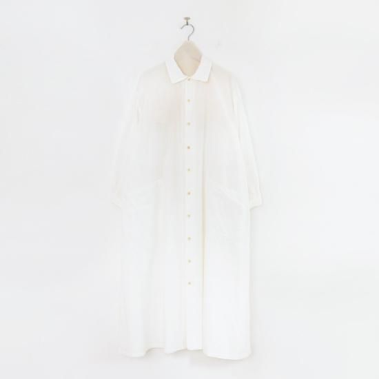 Yaeca Write コットンラミーシャツワンピース White Ftd161 Yaeca Write コットンラミーシャツワンピース White Ftd161