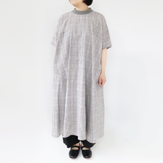 Atelier d'antan | リネンクルーネックワンピース〈 Taafee 〉Grey