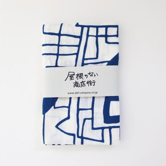 かまわぬ Haus 屋根のない商店街てぬぐい Drawing By 松林誠 Natural Navy Ffg001 かまわぬ Haus 屋根のない商店街てぬぐい Drawing By 松林誠 Natural Navy Ffg001
