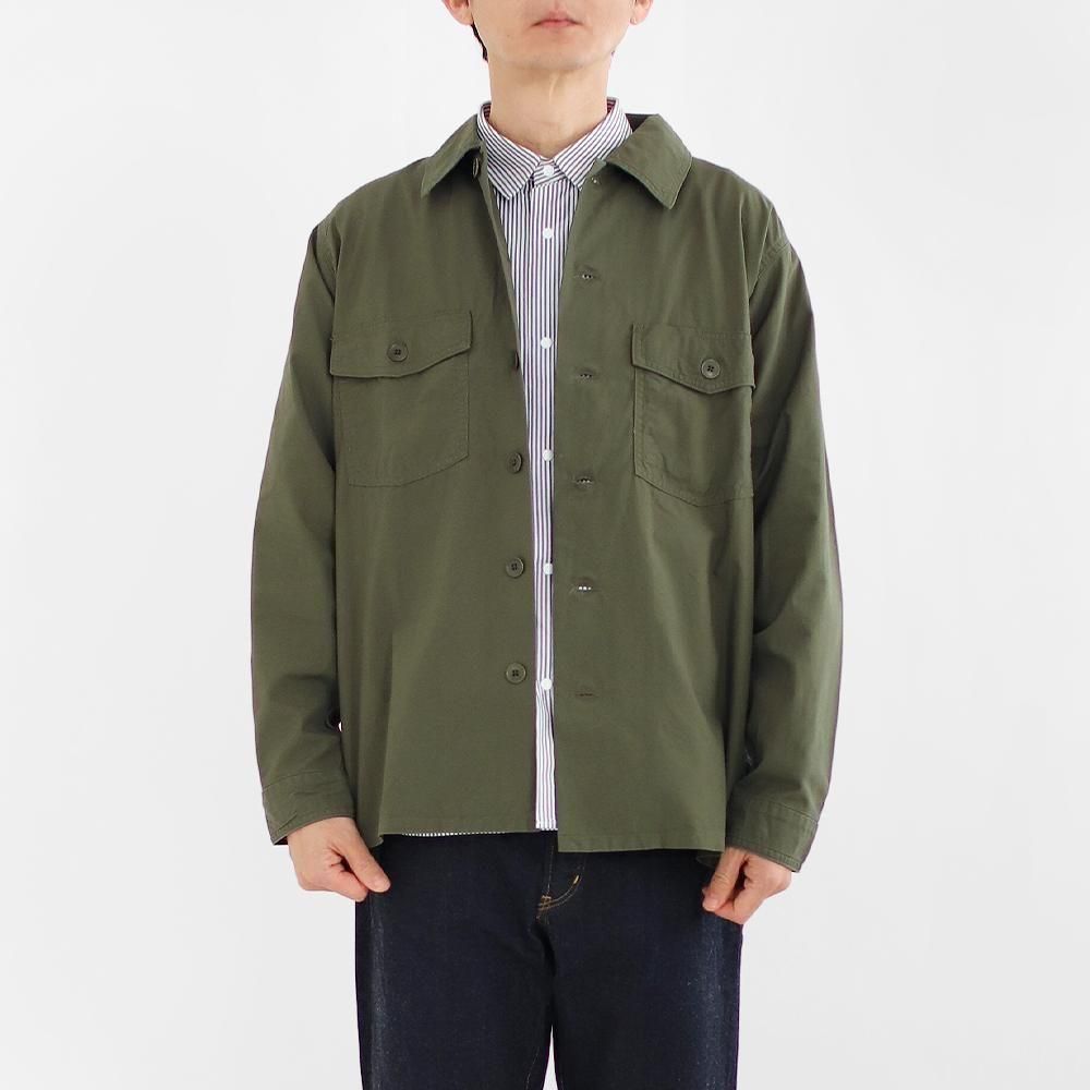 Yaeca Men | ベイカーシャツ Olive