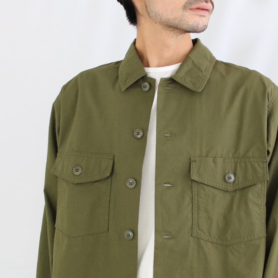 Yaeca Men | ベイカーシャツ Olive