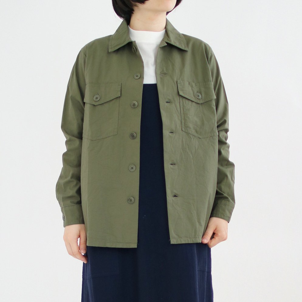 Yaeca Women | ベイカーシャツ Olive