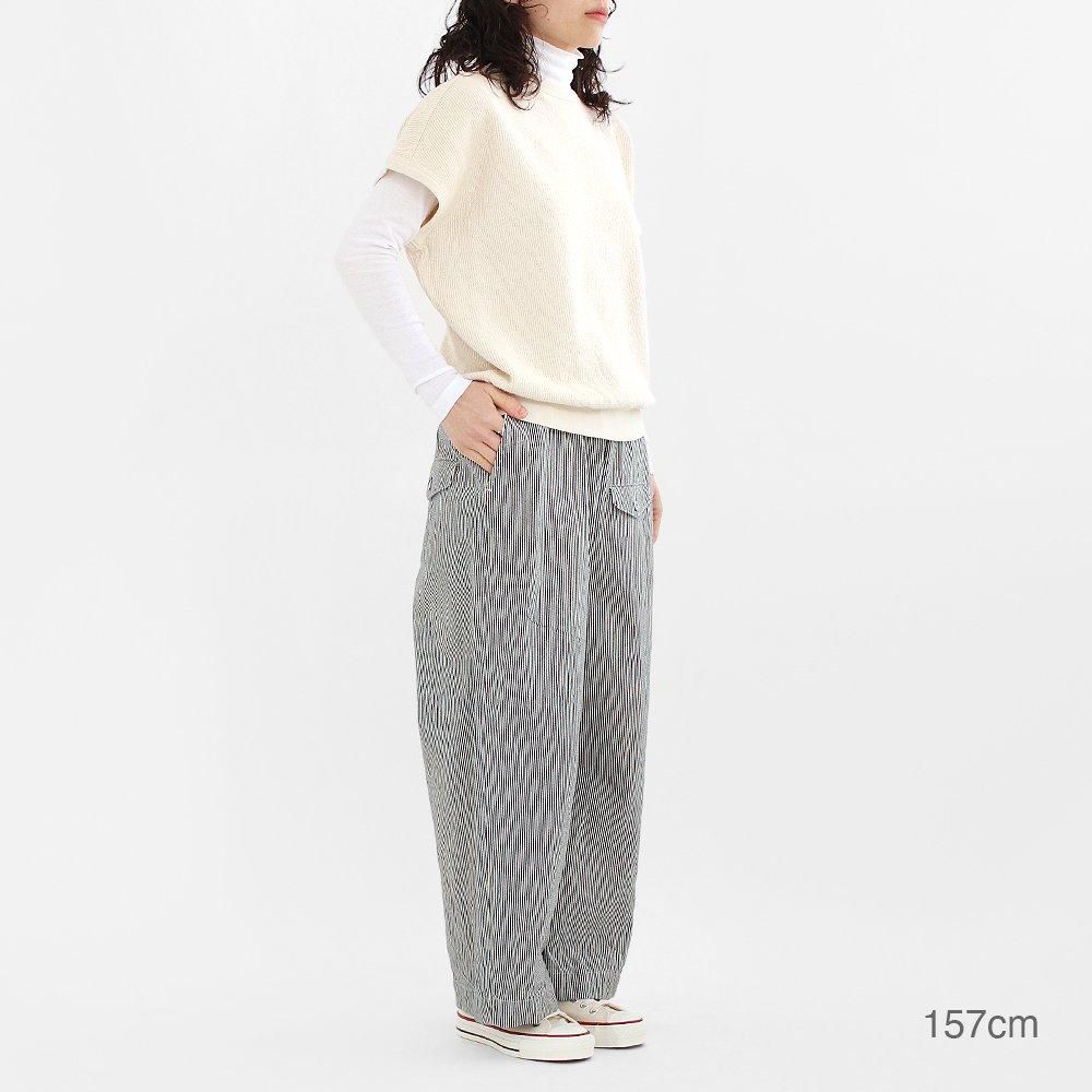 ゴーシュ | ヒッコリーパンツ Navy × White