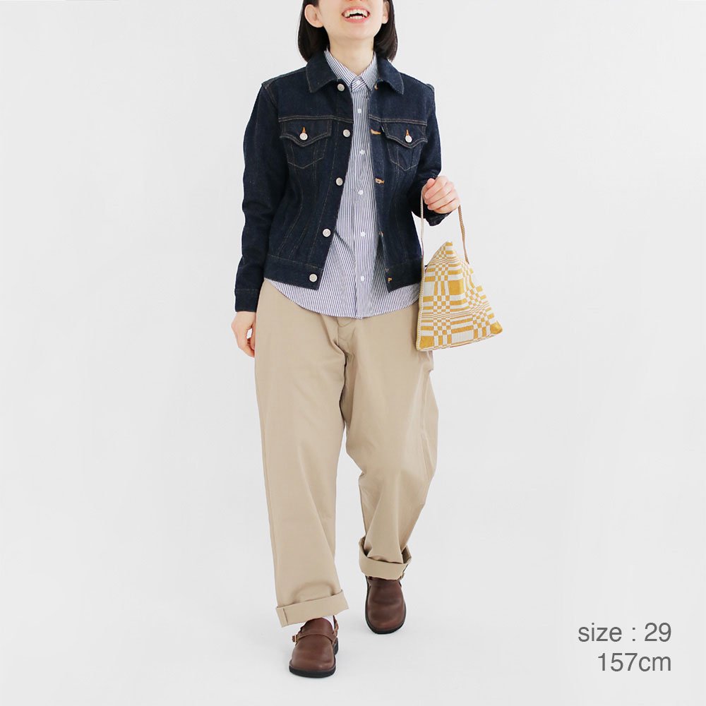 Yaeca Women | チノワイドストレートパンツ Khaki