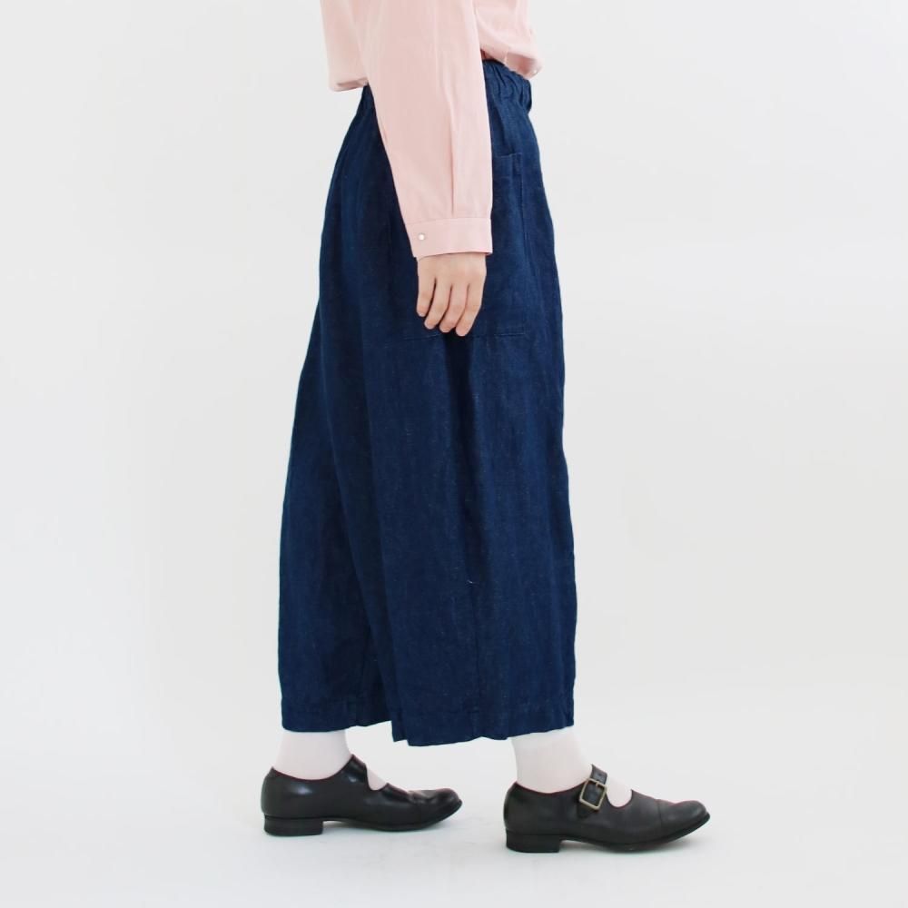 Atelier d'antan リネンデニムワイドパンツ Perriere | labiela.com