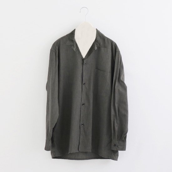Comoli | ヨリ杢オープンカラーシャツ Grey | F035221TS188
