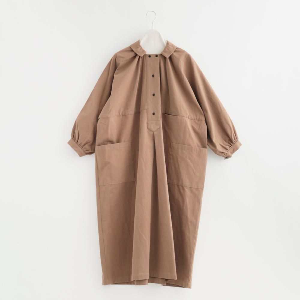 Atelier D Antan プルオーバーワンピース Lorges Khaki td552 Atelier D Antan プルオーバーワンピース Lorges Khaki td552