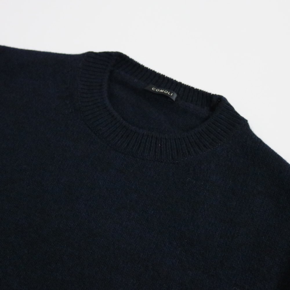 Comoli | ラムズウールクルーネックニット Navy