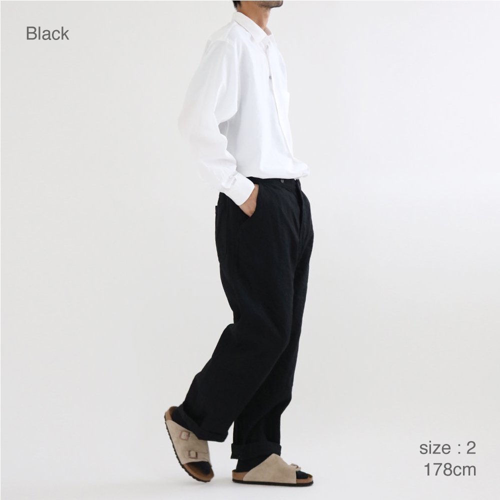 COMOLI 22ss デニムオーバーパンツ BLACK 2 ブラック | baghcheh.net