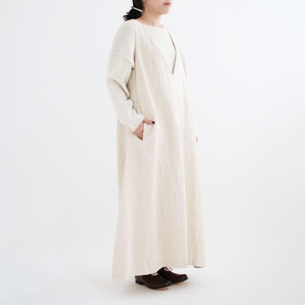 ゴーシュ | ヘンプツイルノースリーブワンピース | 2colors