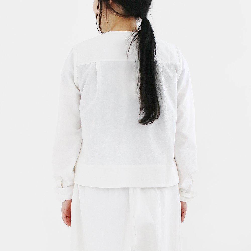 Khadi and Co. | レースブラウスロングスリーブ〈 LUNA2 〉White