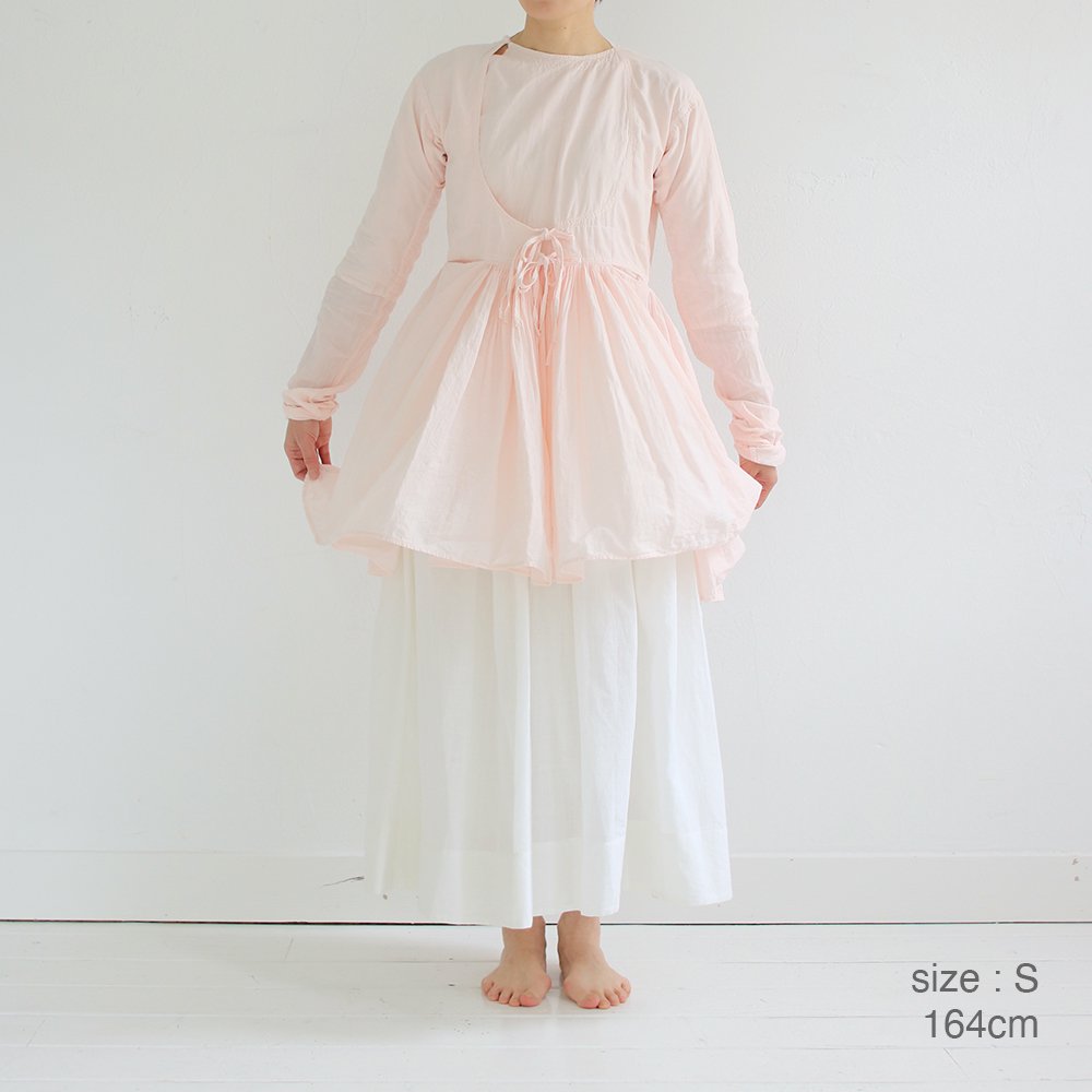 Khadi&Co. | アンドラプレインカシュクールブラウスオーバーダイ〈 NEELEM 〉Light Pink