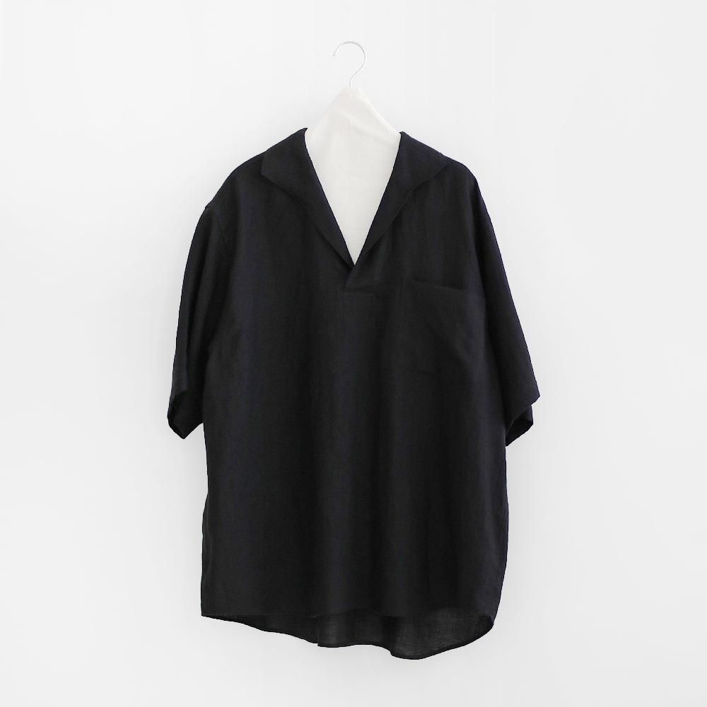 Comoli | カナパスキッパー半袖シャツ Black