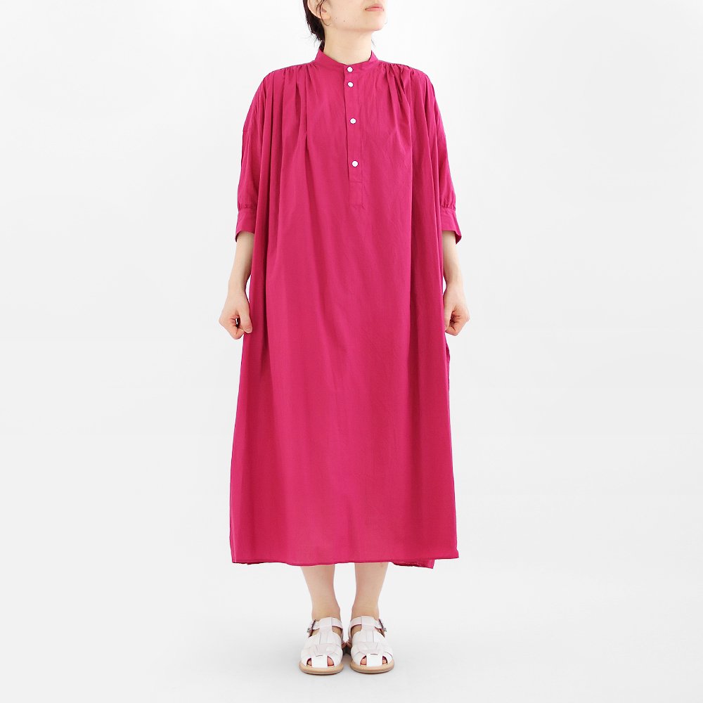 Toujours | コットンギャザーシャツドレス Pink