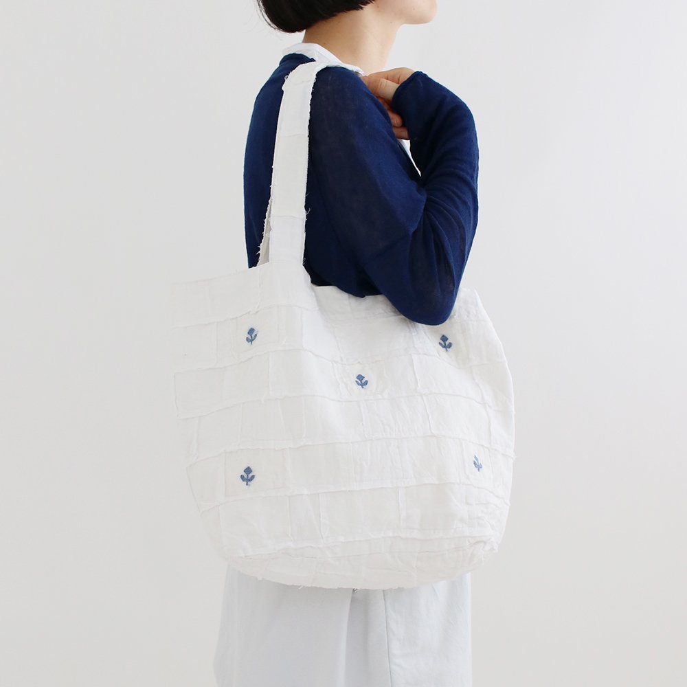 Khadi and Co. | パッチワークバッグ〈 NEROLI 〉White