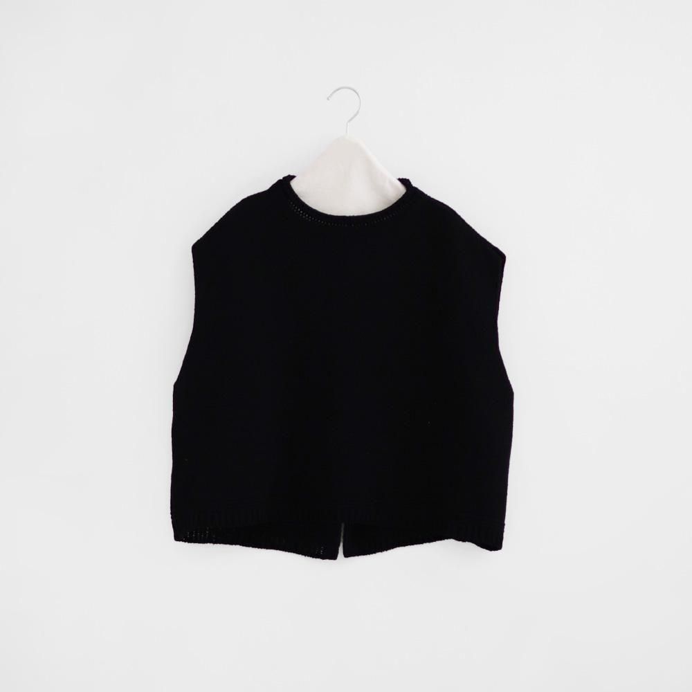 上品なブランド Atelier d'antan | コットンシルクニットベスト〈 Dach 〉 3colors トップス