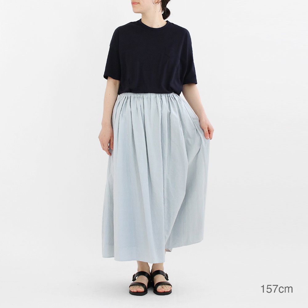 ゴーシュ | コットンリネンライトキャンバスギャザースカート 2colors
