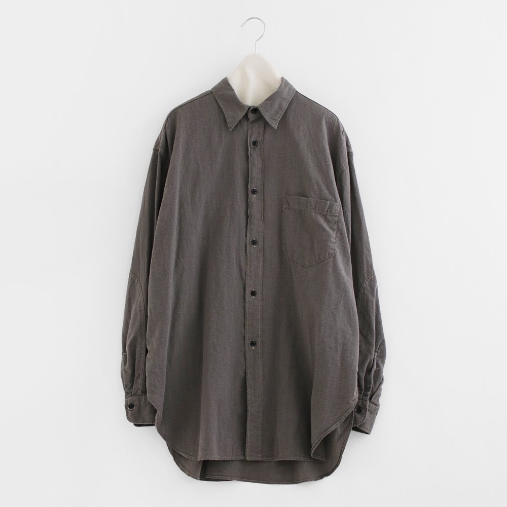 正規取扱店オンラインにて購入【サイズ4】COMOLI コモリ ヨリ杢 ワークシャツ　グレイ