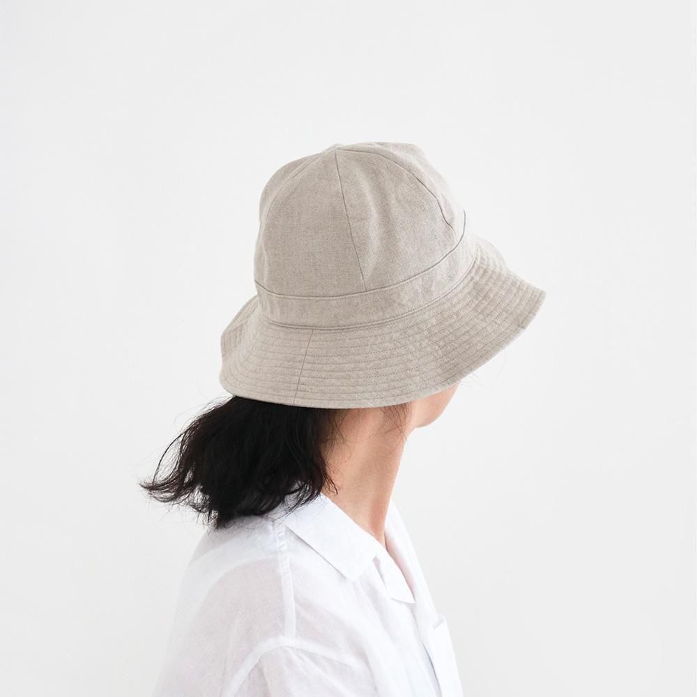 YAECA バケットハット ベージュ 麻製 25SS 新作】UNISEX WAACKYバケットハット ベージュ