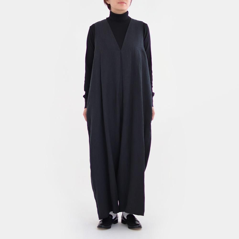 【最終値下げ】Atelier d’antan Dillon ジャンプスーツ 黒 Atelier d'antan (アトリエ ダンタン) Dillon Wool Linen