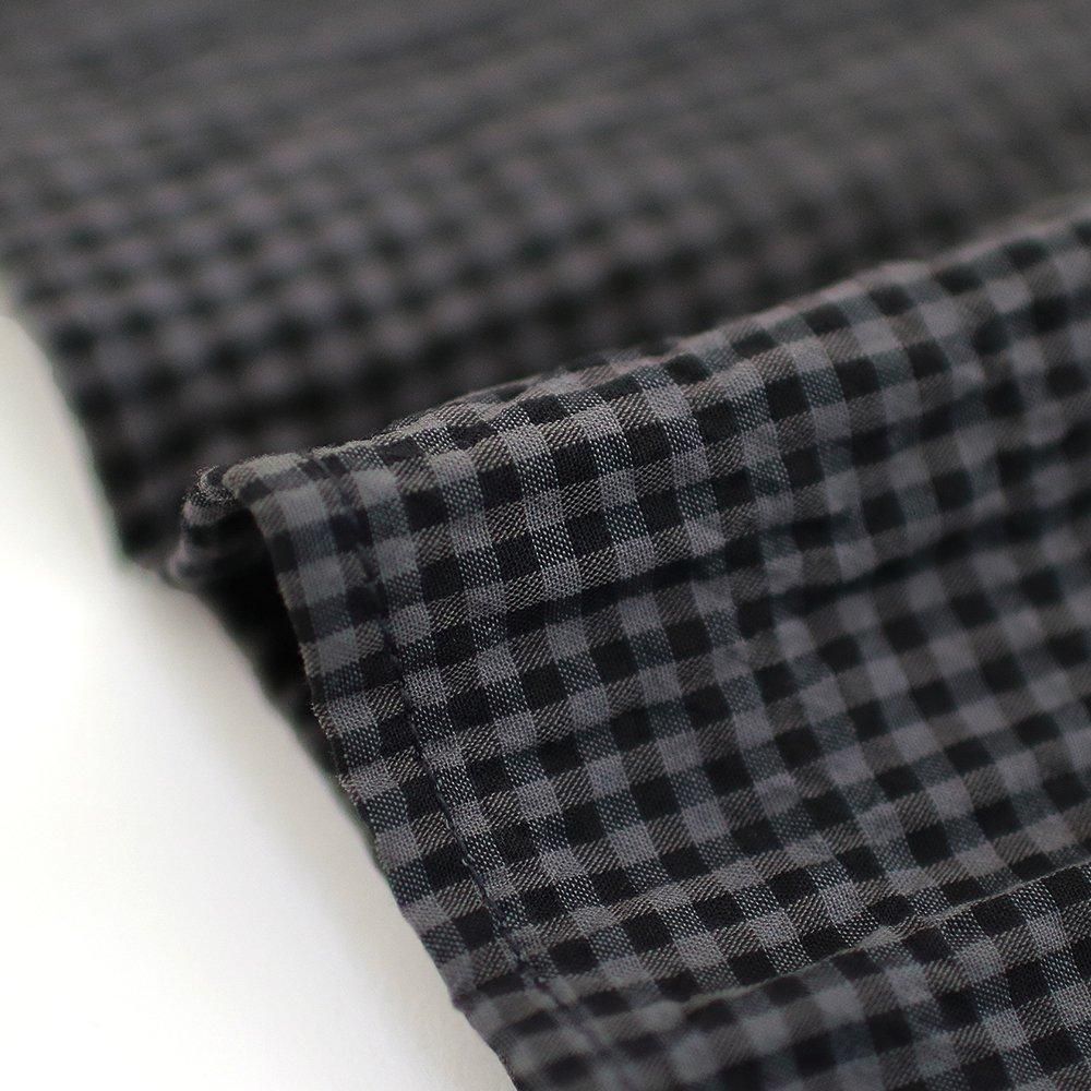 Apuntob | コットンプルオーバーシャツ Grey × Black Check