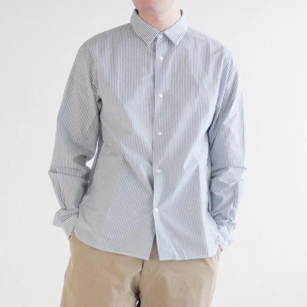 Yaeca Men | コンフォートシャツスタンダード Blue stripe