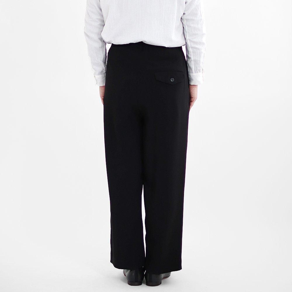 ゴーシュ | ストレッチブラックワイドパンツ Black