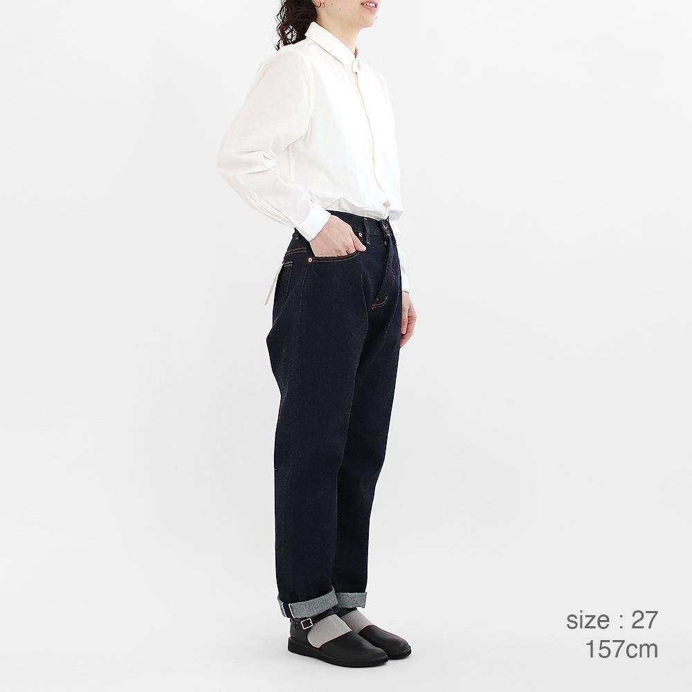 Yaeca Women | デニムワイドテーパードパンツ〈 9-13W 〉 Indigo
