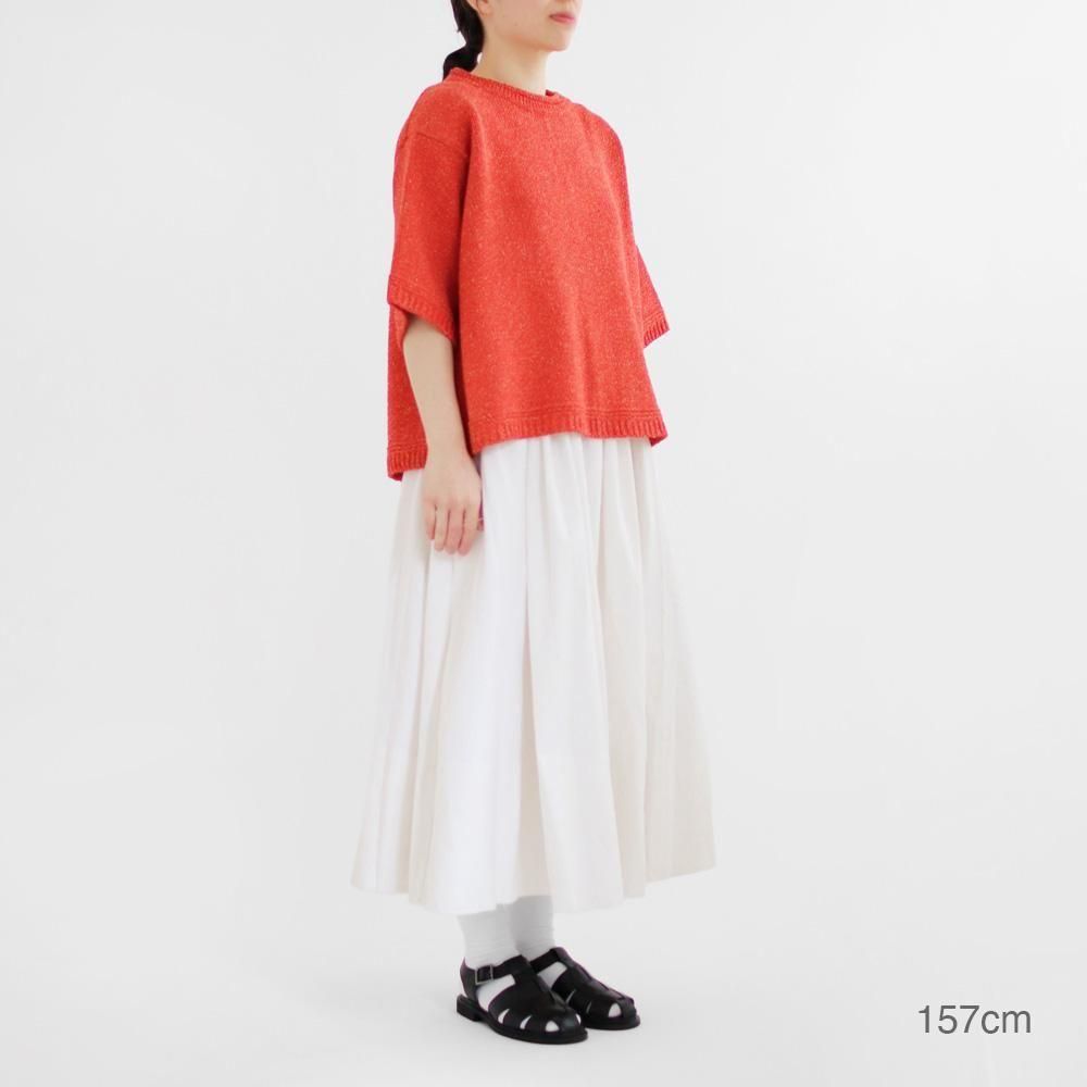 アトリエダンタン Tyndale リネン プルオーバー 赤 Atelier d'antan (アトリエ ダンタン) リブネックプルオーバー