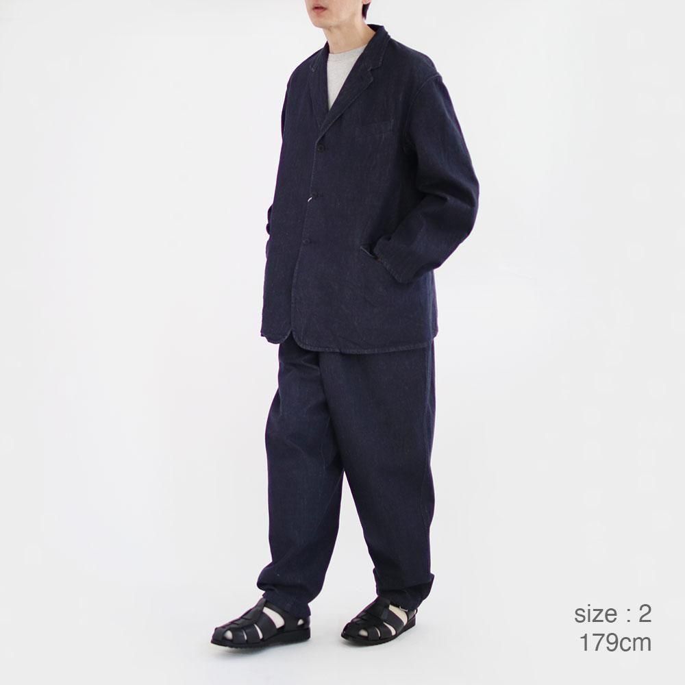 Comoli | ネイビーデニム テーパードパンツ