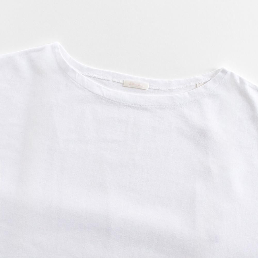 Comoli | コットンジャージ ボートネック White Comoli | コットンジャージ ボートネック White