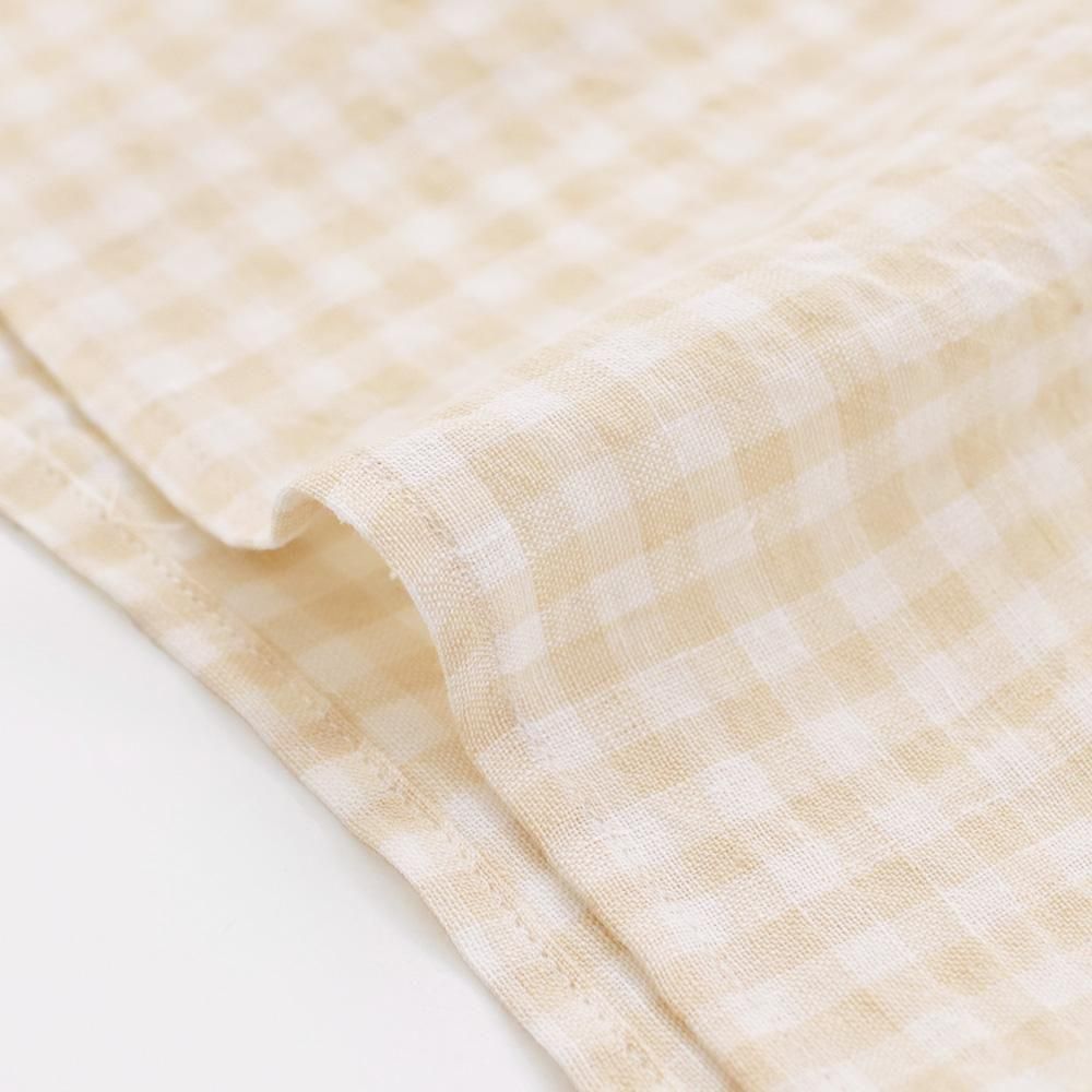 Apuntob / リネンチェックブラウス Apuntob | リネンチェックブラウス Beige Check