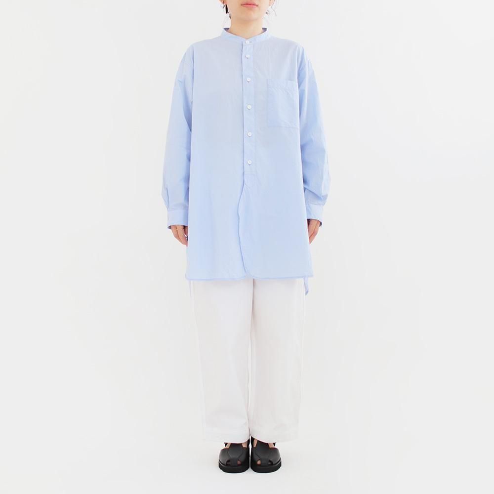 極美品 トゥジュー TOUJOURS 長袖シャツ バックギャザー ネイビー TOUJOURS（トゥジュー） Open Back Yolk Skipper Shirt SMOKE