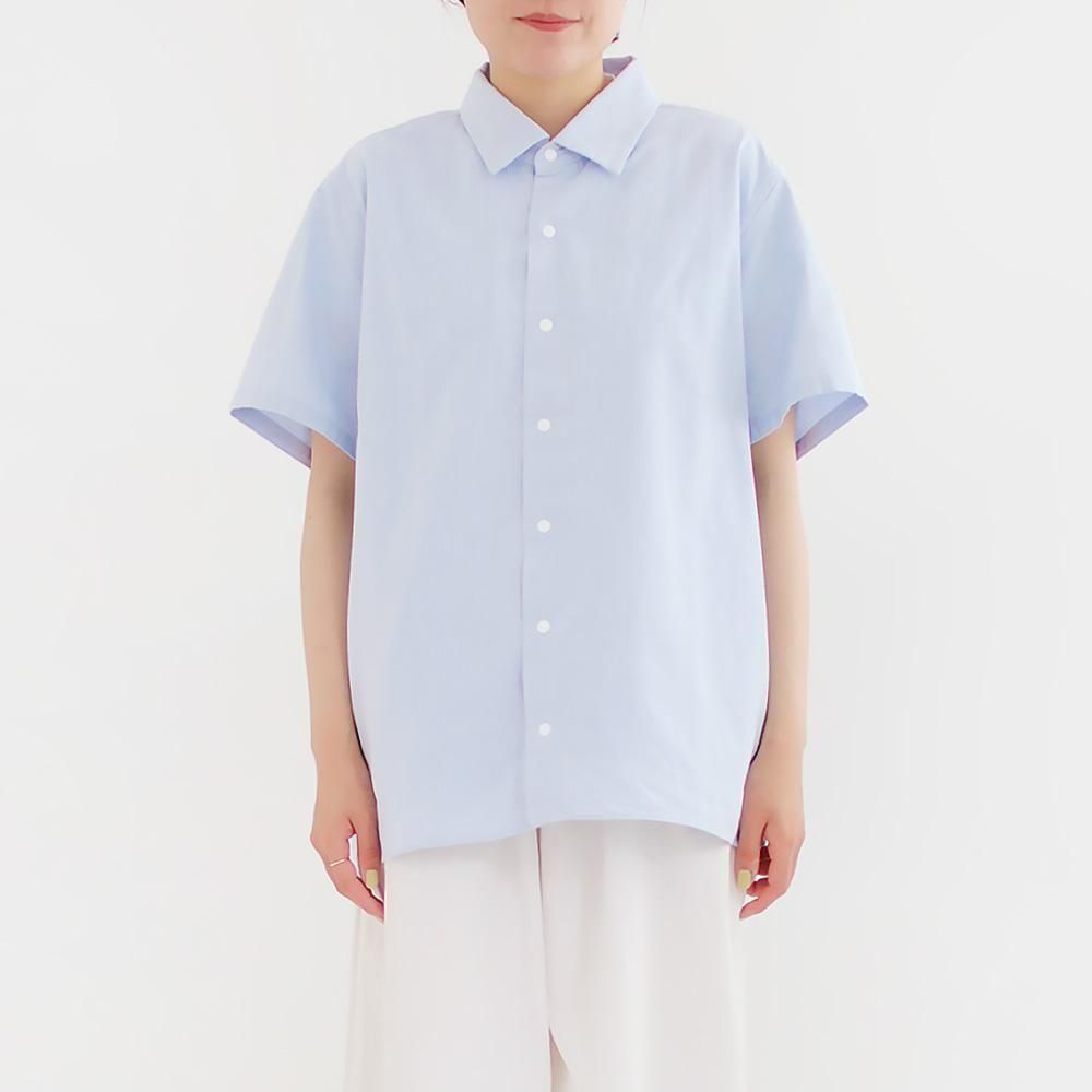 Yaeca | コンフォートシャツスクエアハーフスリーブ Light Blue