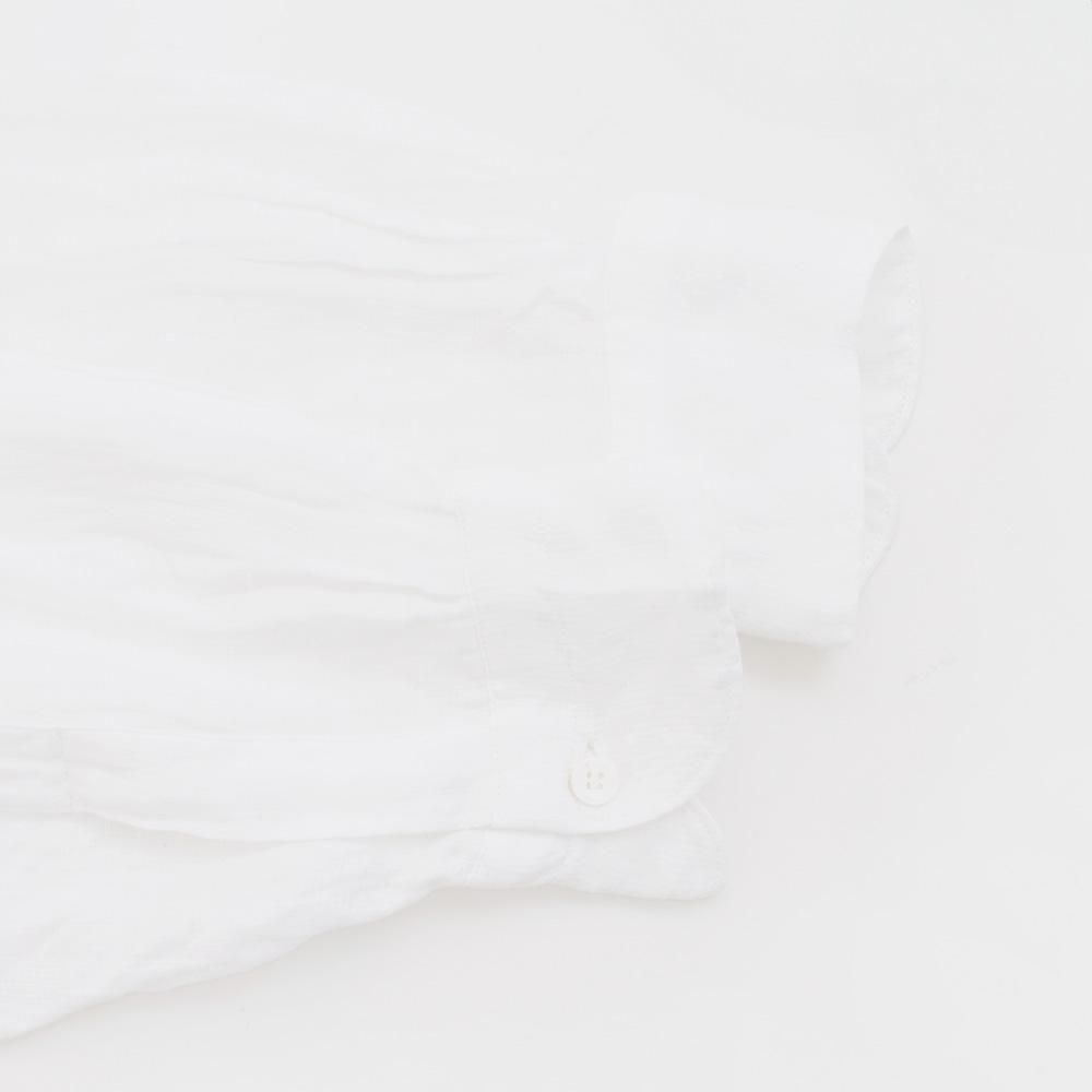 Comoli | リネンWクロス プルオーバーシャツ White