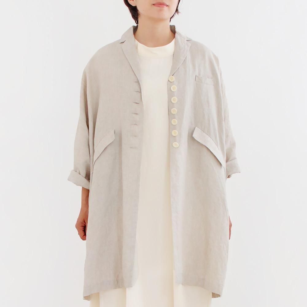 美品　Atelier d'antanアトリエダンタン　リネン コート Atelier d'antan | リネンコート〈 Duban 〉 Oatmeal