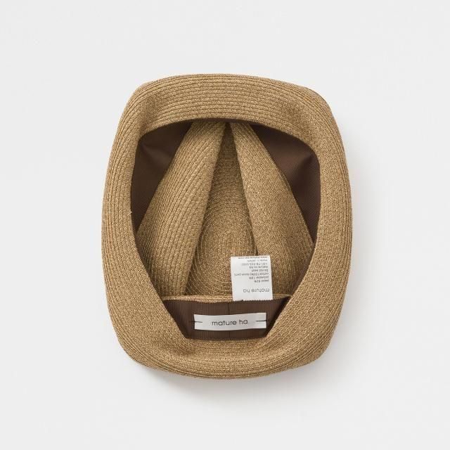 Mature ha. | ボックスハット オーガンジーリボン Brown × Black