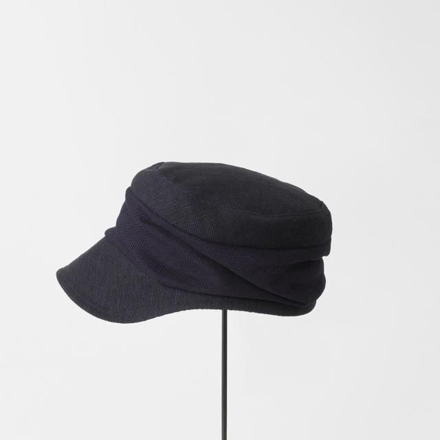 Mature ha. | リネンキャンバスドレープキャップ Navy