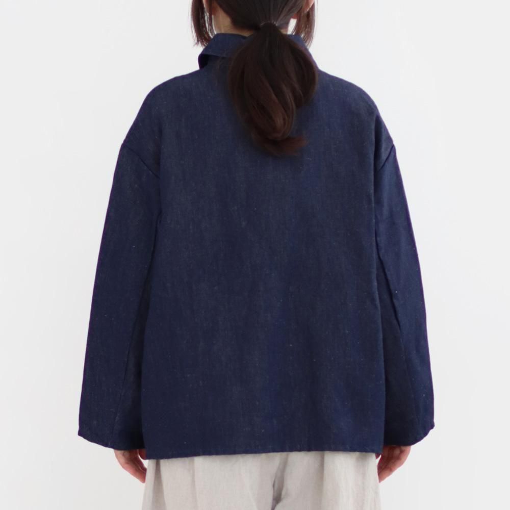 アトリエダンタン Moreau ヘンプデニムジャケット インディゴ サイズ0