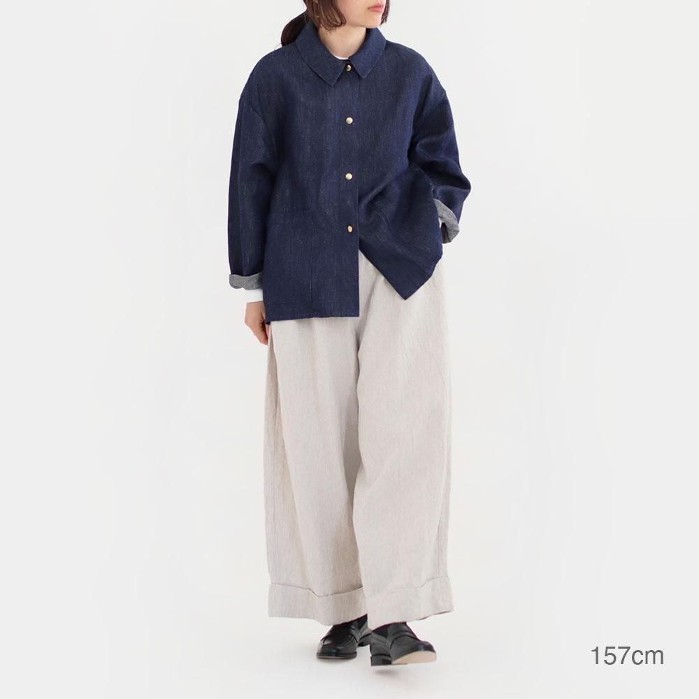 新品　Atelier d'antan アトリエダンタン　デニムジャケット　タグ付 Atelier d'antan (アトリエ ダンタン) Andre Linen Denim Jacket
