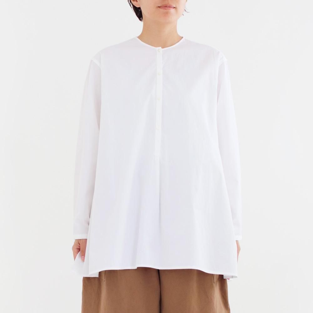 Atelier d'antan | コットンプルオーバーシャツ〈 Gide 〉 White