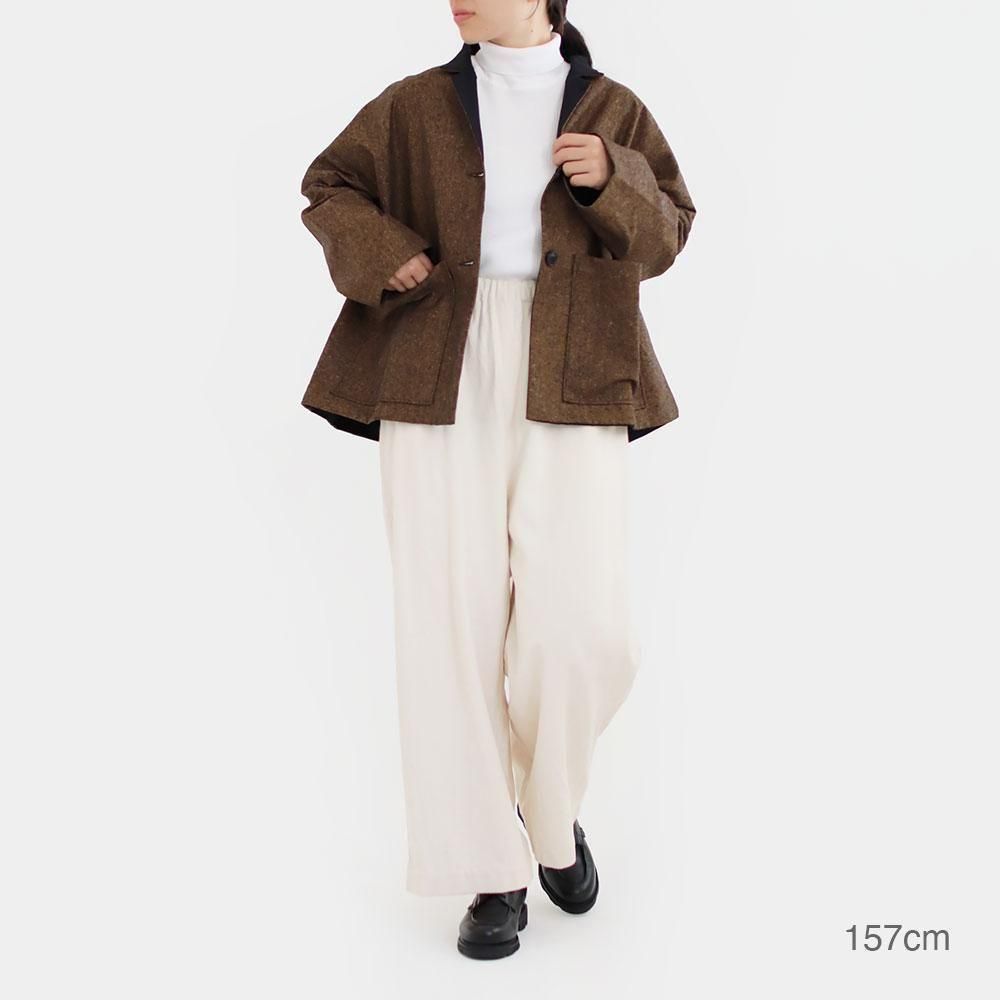 ギャレゴデスポート　ブラウン ウール100%ジャケット オープンフロント ギャレゴデスポート ブラウン ウール100%ジャケット オープンフロント