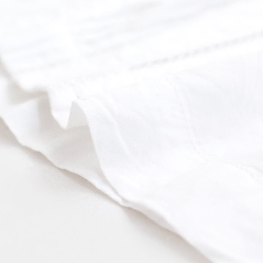 Toujours | レースピンタックラッフルシャツ White