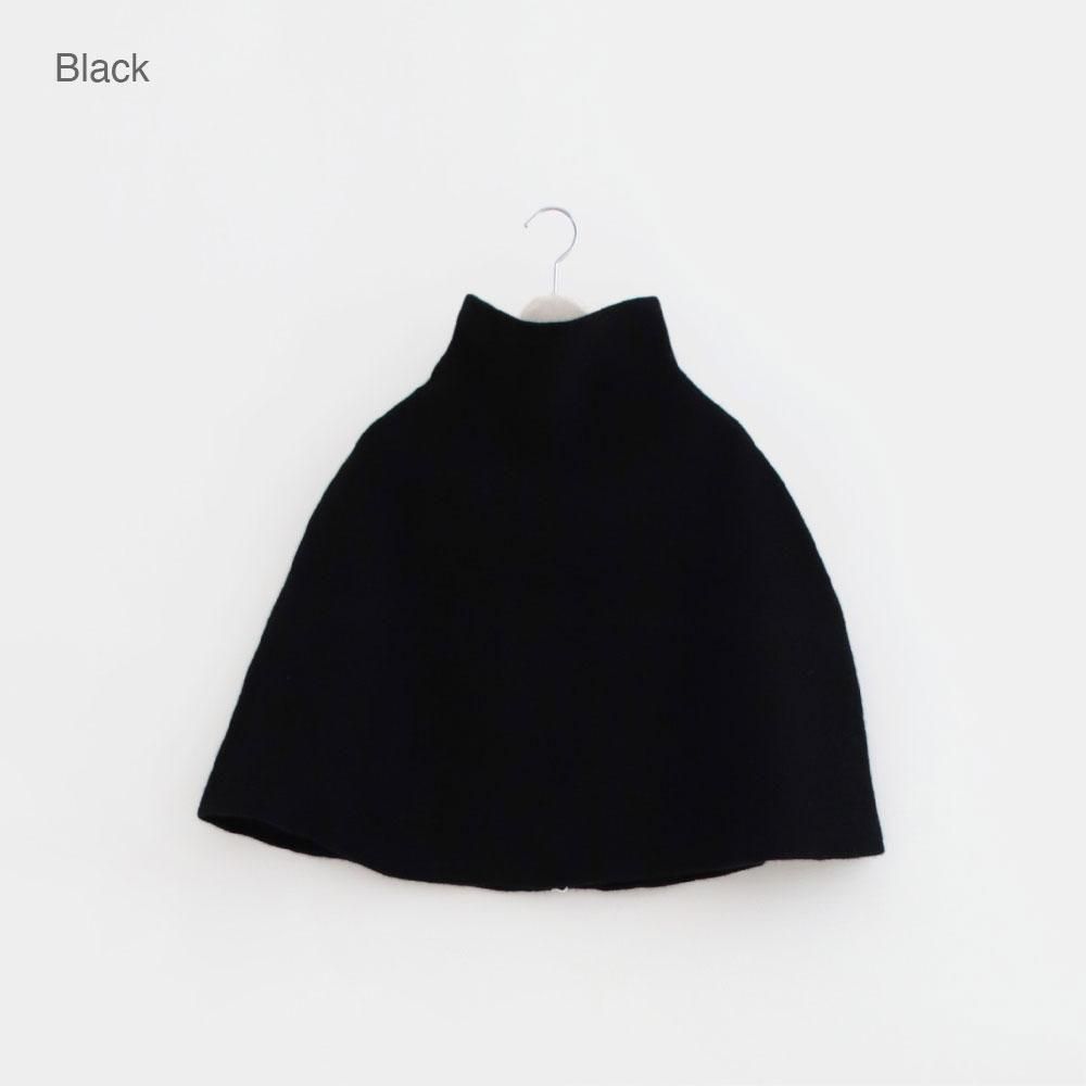 cecilie telle ラウンドネック ポンチョ ブラック Cecilie Telle | ハーフネックポンチョ 6colors