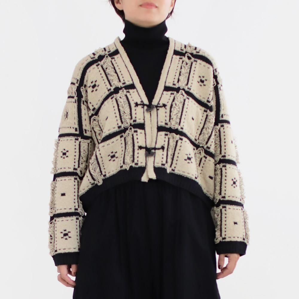 H06323 未使用品 24AW CLUNK ジャガードニット ジャケット：L H06323 未使用品 24AW CLUNK ジャガードニット ジャケット：L