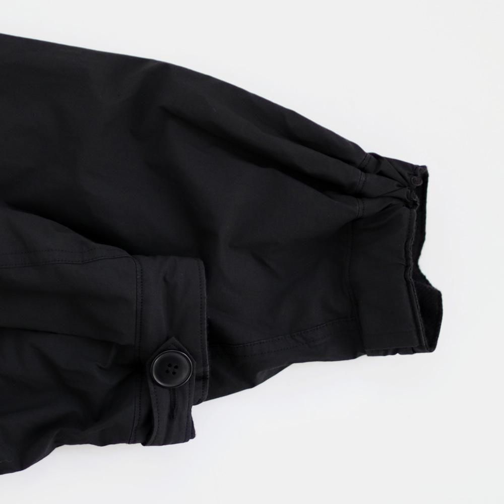 Comoli | コットンナイロン ミリタリーフーデッドコート Black