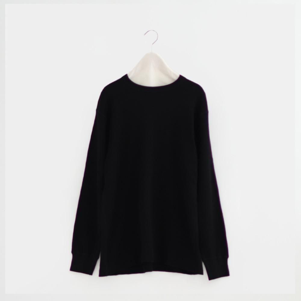 Comoli | コットンカシミヤ ワッフル長袖クルー 2colors