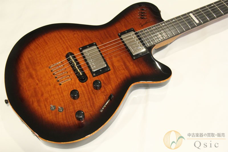 Godin LGX-SA Cognac Burst Flame AA 【返品OK】[SJ314] - 中古楽器の